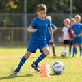 Kinder-Fußballset OneTeam Precision Set Trikot und Shorts blau 14