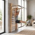 Sprossenwand mit Klimmzugstange XTREXO LW100 wooden 11
