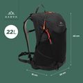 KADVA Aventura 22 l Wanderrucksack schwarz 22