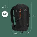 KADVA Escapada 20 l Wanderrucksack schwarz 18