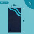 AQUASTIC Wavey marineblau/blaues Handtuch 8