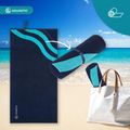 AQUASTIC Wavey marineblau/blaues Handtuch 10