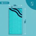 AQUASTIC Wavey blau/grünes Handtuch 9
