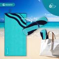 AQUASTIC Wavey blau/grünes Handtuch 10