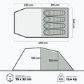 Aufblasbares 4-Personen Campingzelt KADVA AIRcamp 4.4 grün 23