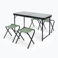 Klappbarer Campingtisch + Stühle KADVA CAMPtable Set für 4-6 Personen grau