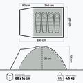 KADVA CAMPdome 4-Personen-Zelt grün 7