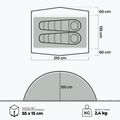 Ultraleichtes 2-Personen-Trekkingzelt KADVA EXPEDIT 2 PRO graugrün 7
