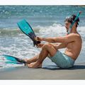 AQUASTIC Jetty Schnorchelset Maske + Schnorchel + Flossen blau 15