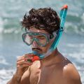 AQUASTIC Jetty Schnorchelset Maske + Schnorchel + Flossen blau 17