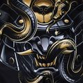 Herren Ground Game MMA Shorts Oni Samurai schwarz 22SHORMMASAM3 7