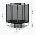 Urbogym Classic 252 cm schwarz 8FT Gartentrampolin 9
