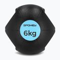 Medizinball 6 kg Spokey Gripi schwarz und blau 929865 2