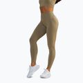 Leggings Training Damen BeShaped Gym Queen taupe