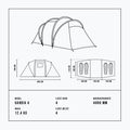 Camping Zelt 4-Personen Alpinus Gandia 4 anthrazit 10