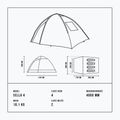 Campingzelt 4-osobowy Alpinus Sella 4 anthracite 8