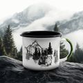 Campingbecher Alpinus Enamelled White Bear 3