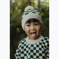 KID STORY Kinder Wintermütze Merino grün Schachbrett 6