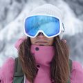 Skibrille IMX Peak white matt/white/blue iridium/brown 5
