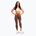 Damen-Leggings Gym Glamour Basic Scrunch braun 2