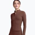 Damen Langarmshirt JOYINME Motion LS 1/4 Zip kastanienbraun