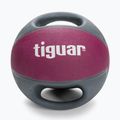 Tiguar 5kg lila und grau Medizinball mit Griffen TI-PLU005