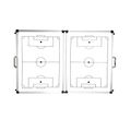 Yakimasport faltbare taktische Tafel weiß 100182