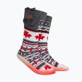 Glovii GQ4 weiß/rot/grau beheizte Hausschuhe mit Socken