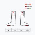 Glovii GQ4 weiß/rot/grau beheizte Hausschuhe mit Socken 8