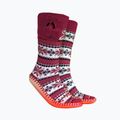 Glovii GQ5 weiß/rot/grau beheizte Hausschuhe mit Socken