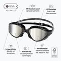 Schwimmbrille BuddySwim OzeanX Mirror black / silver 8