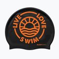 Schwimmkappe BuddySwim LLS2 Silicone black / orange
