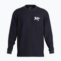 Herren Arcteryx Kragg SL Cotton Bird Tile Longsleeve schwarz / arktische Seide