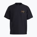 Herren Arcteryx Kragg Baumwolle Logo T-Shirt 24k schwarz