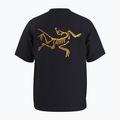 Herren Arcteryx Kragg Baumwolle Logo T-Shirt 24k schwarz 2