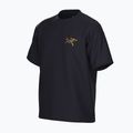 Herren Arcteryx Kragg Baumwolle Logo T-Shirt 24k schwarz 3