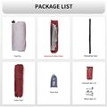 Naturehike Updated Cloud Up 3-Personen-Trekkingzelt hellgrau/rot 8