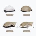 1‑Personen-Trekkingzelt Naturehike Mongar UL1 15D moon rock sand 2
