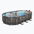 Bestway Power Steel Oval Pool Set 610 x 366 cm braun 2