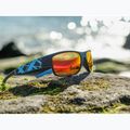 Sonnenbrille Aztron Avatar-X2 matt black/gloss blue/polarized sahara red mirror/brown 6