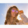 Sonnenbrille Aztron Party white marble print/polarized rose pink mirror/brown 6