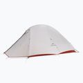 3‑Personen Trekkingzelt Naturehike Cloud Up 3 Pro 20D light gray/red