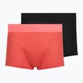 Damen Thermo-Boxershorts Devold Breeze Merino 150 Hipser 2 pack black/coral
