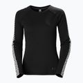 Damen Thermoaktivshirt Helly Hansen Lifa Active Stripe Crew schwarz
