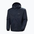 Herren Helly Hansen Vancouver Fleece gefütterte Regenjacke navy 6