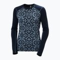 Helly Hansen Lifa Merino Midweight Graphic Crew navy nordic rose aop Frauen thermische Longsleeve 5