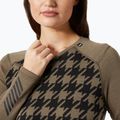 Damen Thermoaktivshirt Helly Hansen Lifa Merino Midweight Graphic Crew sepia houndstooth aop 3