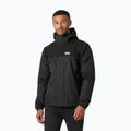 Herren Helly Hansen Vancouver Fleece gefütterte Regenjacke Ebenholz