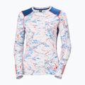 Damen-Funktionssweatshirt Helly Hansen Lifa Active white slope map aop 5