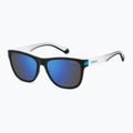 Polaroid PLD 2138/S mattschwarz blau/blau verspiegelt polarisierte Sonnenbrille 2
